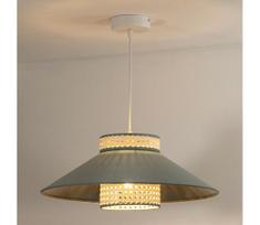 Duolla - Pakabinamas sietynas RIO RATTAN 1xE27/15W/230V diametras 45 cm žalia/rotangas