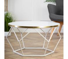 Kavos stalelis DIAMOND 40x70 cm auksas/balta