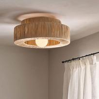 Retro straw art rattan Ceiling lamp bohemia living room hand woven lamps restaurant Pendant light bedroom lamp Diameter-45cm