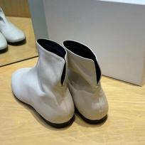 Korean Version Of Simple V-Mouth Chelsea Boots Women'S Head Martin Boots Flat Leather Short Boots 35 balta
