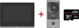 Uniview KIT/201S/372S ~ UNV IP domofona komplekts + 32GB karte
