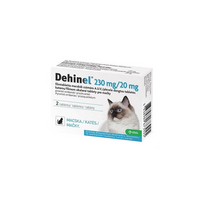 Dehinel tabletė nuo kirminų katėms, 230 mg/20 mg, 1 tabl.