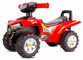 Sun Baby triratukas Quad vaikui, raudonas - garsai ir šviesos, 12 mėn.+, apkrova 25 kg, daiktadėžė, Sun Baby triratukas Quad vaikui, raudonas - garsai ir šviesos, 12 mėn.+, apkrova 25 kg, daiktadėžė