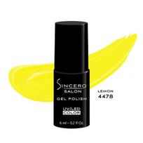 Gelinis nagų lakas "Sincero Salon", 6 ml, LEMON, 4478