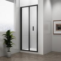 Dušo durys į nišą Polysan Easy Line Black 800mm juodos matinės spalvos