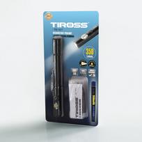 Patogus rašiklio formos žibintuvėlis: 350 lm + 150 lm Tiross TS-1907