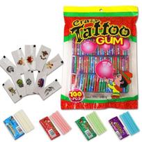 Kramtomoji guma Crazy Tattoo Gum, 2,5g x 100 vnt.