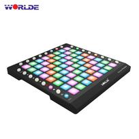 WORLDE ORCA PAD64-A nešiojamas USB MIDI būgno bloknotas valdiklis 64 RGB apšvietimas Black2