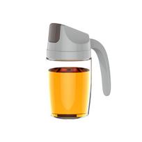 Neperšlampamas aliejaus praktinis virtuvės alyvuogių acto butelio dozatorius, patogus automatinis saugojimas 600ml Triangle balta