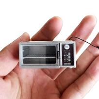 1:12 Metalinė Miniatiūrinė Mikrobangų Krosnelė Mini Žaislinė Dekoracija Baldai Lėlių Namelio Virtuvės Aksesuarai Mini Žaislai 1pcs