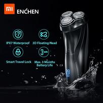 Enchen BlackStone 3 elektrinis skustuvas 3D trigubas plaukiojantis peiliukas, skutimosi peiliukai vyrams veido barzdos žirklės, USB įkraunamas aparatas Black