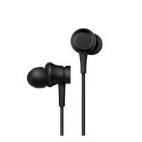 „Xiaomi“ ausinės, 3,5 mm ausinės su stūmokliu į ausį, laidiniu valdymu „Deep Bass“ ausinės su „Mi“ juoda