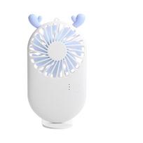 FONKEN mini USB ventiliatorius mielas nešiojamas rankinis ventiliatorius namų biuro stalas Reguliuojamas oro aušintuvas lauko kelionių įkraunamas ventiliatorius balta