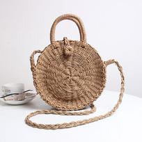 Vasaros moteriškas šiaudinis krepšys Bohemiškas didelės talpos krepšys ant peties Madinga rankinė Weave Megztas krepšys 20*10*20cm smėlis