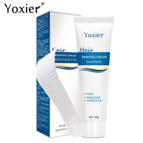 Yoxier plaukų šalinimo kremas greitas viso kūno maitinamasis švelnus, neskausmingas, nedirginantis atstatymas, sklandus unisex asmeninių dalių priežiūra 40g white