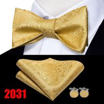Hi-Tie Fashion Mens Bowtie nosinaičių rankogalių sąsagų rinkinys Vyriško kostiumo peteliškės rinkinys 2031