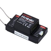 FlySky FTR10 2.4G 10CH AFHDS 3 RC imtuvas, dvigubos antenos palaikymas i-BUS/S-BUS/PPM išvestis, skirta PL18 juoda
