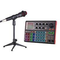 SK300 Live Garso plokštė Išorinis balso keitiklis Garso maišytuvo rinkinys Integruotas įkraunamas akumuliatorius Keli garso efektai su mikrofonu Mikrofoninis stovas Ausinės Sound Card Kit