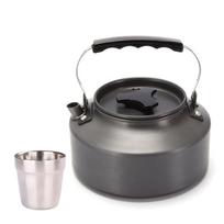Lauko arbatinukas su puodeliu nerūdijantis plienas, atsparus korozijai stalo reikmenų rinkinys Virdulys Camping Pinic 1 teapot & 1 cup