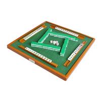 Mini Mahjong rinkinys su sulankstomu Mahjong stalu, nešiojamu Mahjong žaidimų rinkiniu, skirtas kelionėms šeimos laisvalaikiui žalia