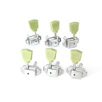 6vnt atviro stiliaus gitaros derinimo klavišai stygų derinimo kaiščiai Vintage derintuvai gitaros aparato galvutė 3L3R su sidabras