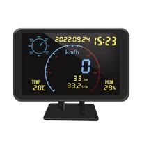 Skaitmeninis GPS spidometro odometras, 4,7 colio LCD ekranas HUD ekranas su įspėjimu apie greičio viršijimą juoda