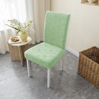 Paprasti modernūs buitiniai sulankstomi žakardo biuro kėdžių užvalkalai su flannelette tinklelio elastiniu kėdės užvalkalu, valgomojo kėdės sėdynės užvalkalu 1-Pcs žalia