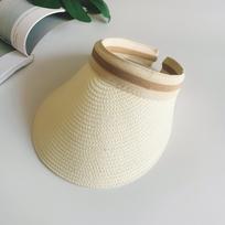 (Projektorius)Moteriškos kepurės nuo saulės, platūs šiaudiniai skydeliai Moteriški sulankstomi paplūdimio skydeliai vasaros susukami paplūdimio kepurė One Size smėlis