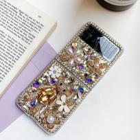 Prabangus Blizgantis Kalnų krištolinis telefono dėklas, skirtas Samsung Galaxy Z Flip 3 Z Flip 4 Z Fold 4 S23 S22 S21 Ultra S20 Case Deimantinis galinis dangtelis, skirtas Redmi/iphone samsung Zflip3 5G balta
