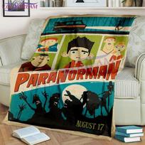 Siaubo animacinis filmas Paranorman Mesti pledas Flanelinis pledas Namų dekoras Kambario reikmenys Užvalkalas Pledas Sofos ir lovos pledas 75x90cm