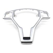 Chromo sidabro spalvos automobilio vairo rėmo apdailos dangtis, skirtas Benz AMG Style ABCE GLK GLA CLA CLS klasė W176 W246 W204 W212 W156 Silver Chrome 1PC