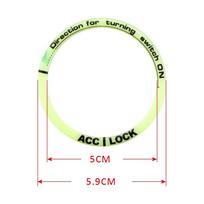 Automobilio raktų pakabuko lipdukas Šviečiantis uždegimo jungiklio dangčio apdaila, skirta Renault Clio Logan Megane Koleos Scenic Dacia Duster Kaptur Inner Diameter 5cm
