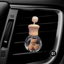 Automobilio kvapas Tuščias stiklinis buteliukas Mielas automobilio oro gaiviklio buteliukas Kvepalų segtukas Oro ventiliacijos anga Aromaterapija Eteriniai aliejai 01