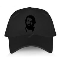 Vyriška vasarinė beisbolo kepurė juoda medvilninė reguliuojama kepurė laisvalaikio stiliaus dizaineris BUD SPENCER baltos unisex šaunios lauko berniukų kepuraitės Adjustable black