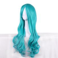 Žalia ilga banguota perukė Cosplay Anime Jūreivė Neptūnas Kaiou Michiru Kostiumas Karščiui atsparus sintetinis plaukas Moteriški perukai One Size žalia