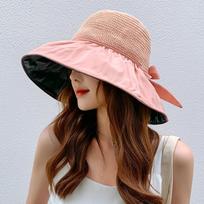 2022 Foldable Upf 50+ Sun Hat for Women Summer Wide Brim UV Protection Panama Beach Hat Ladies Girls Outdoor Korean   Hat