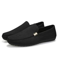 2023 m. Loafers Vyriški Batai Vasarinė mada Žirniai Laisvalaikiai Batai Vyriški Gingham Drobė Minkšta Patogi Vyriška Avalynė Plokščia vyriški Batai 45 juoda