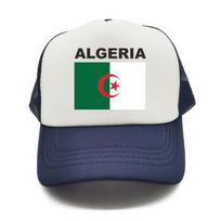 Cool Algeria Trucker Cap Unisex Algeria Flag Hat Baseball Cap Unisex Mesh Net Caps white