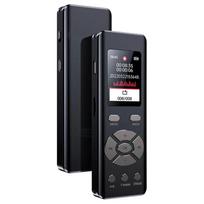 Pažangus triukšmo mažinimo diktofonas su mikrofonu Aukštos kokybės AB kilpos atkūrimas MP3 8GB juoda
