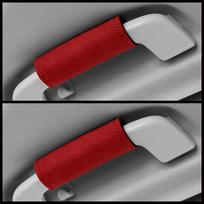 Automobilio rankenos apsauginis dangtelis Zomšinis stogo turėklas Automobilio salono rankenos dangtelis Daugiaspalvis dekoratyvinis apsauginis dangtelis 4.7cm×10.5cm（2pcs） raudona