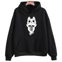 Dandadan Maneki Neko Didelis gobtuvas MOTERIS Animacinis filmas Kawaii / Mieli drabužiai ilgomis rankovėmis Rudens / Žiemos japonų anime manga grafika L