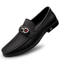 Aukštos klasės pėdų rinkinys Vyriški žirniai Batai Prabangūs Loafers Britų stiliaus Patogūs vyriški Mokasininiai Batai Natūralios laisvalaikio odiniai batai 36