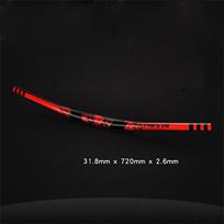 720/780 mm dviračio vairas, kregždės formos Alucanxingum dviračio vairas, skirtas 31,8 mm kotui 720mm long red