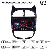 Skirta Peugeot 206 2001-2008 Su mygtuko rankenėle Android Car Radio Multimedijos grotuvas Navigacija Stereo GPS 2 Din Carplay 2+32GB 1+16GB