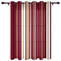 Spalvingos dryžuotos tekstūros langų užuolaidos svetainei, prabangios modernaus miegamojo užuolaidos, kavos valgomojo užuolaidos 135W x 60H(cm)
