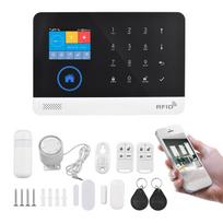 Apsaugos signalizacijos sistema namams 2.4G WiFi GSM 2.4 colio TFT LCD ekranas belaidis namų apsaugos signalizacija US Plug