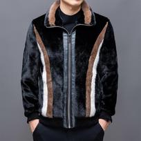 Žiemos auksinės audinės vilnos paltas vyriškas sustorėjusio kailio kailis ir vientisas laisvalaikio naujas audinės vilnos paltas. 4XL