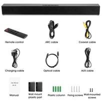 40 W televizoriaus garso juosta HiFi garsiakalbis Namų kino garso juosta Su Bluetooth suderinamas garsiakalbio palaikymas Optinis su HDMI suderinamas skirtas SAMSUNG televizoriui juoda