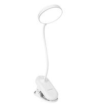 USB maitinamas LED naktinis žibintas, skirtas lovoje, užsegamas skaitymo šviestuvas su 3 ryškumo lygiais, lanksti žarna balta