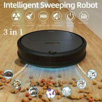 Kūrybingas robotas šlavimo mašina, išmanusis mini dulkių siurblys, skirtas namuose įkrauti, automatinis dulkių šlavimas ir valymas viename 3 in 1 automatic sweeper juoda